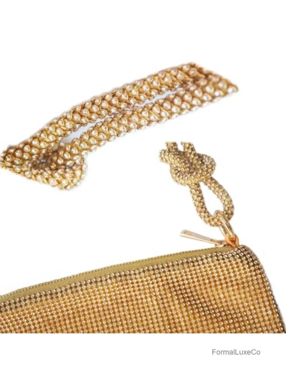 Rhinestone Evening Bag with Crystal Embellished Hobo Shoulder Bag, Zipper
